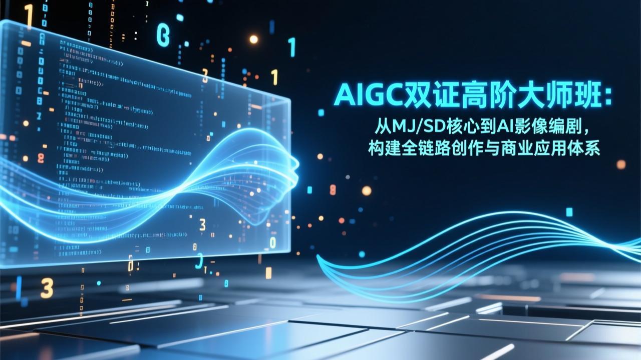 AIGC双证高阶大师班：从MJ/SD核心到AI影像编剧，构建全链路创作与商业应用体系-卿云社