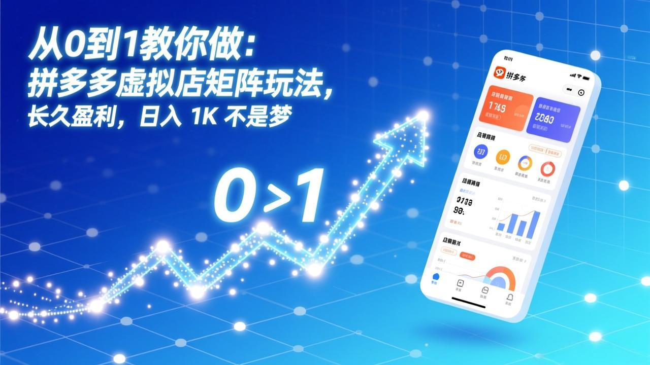 从0到1教你做：拼多多虚拟店矩阵玩法，长久盈利，日入 1K 不是梦-卿云社