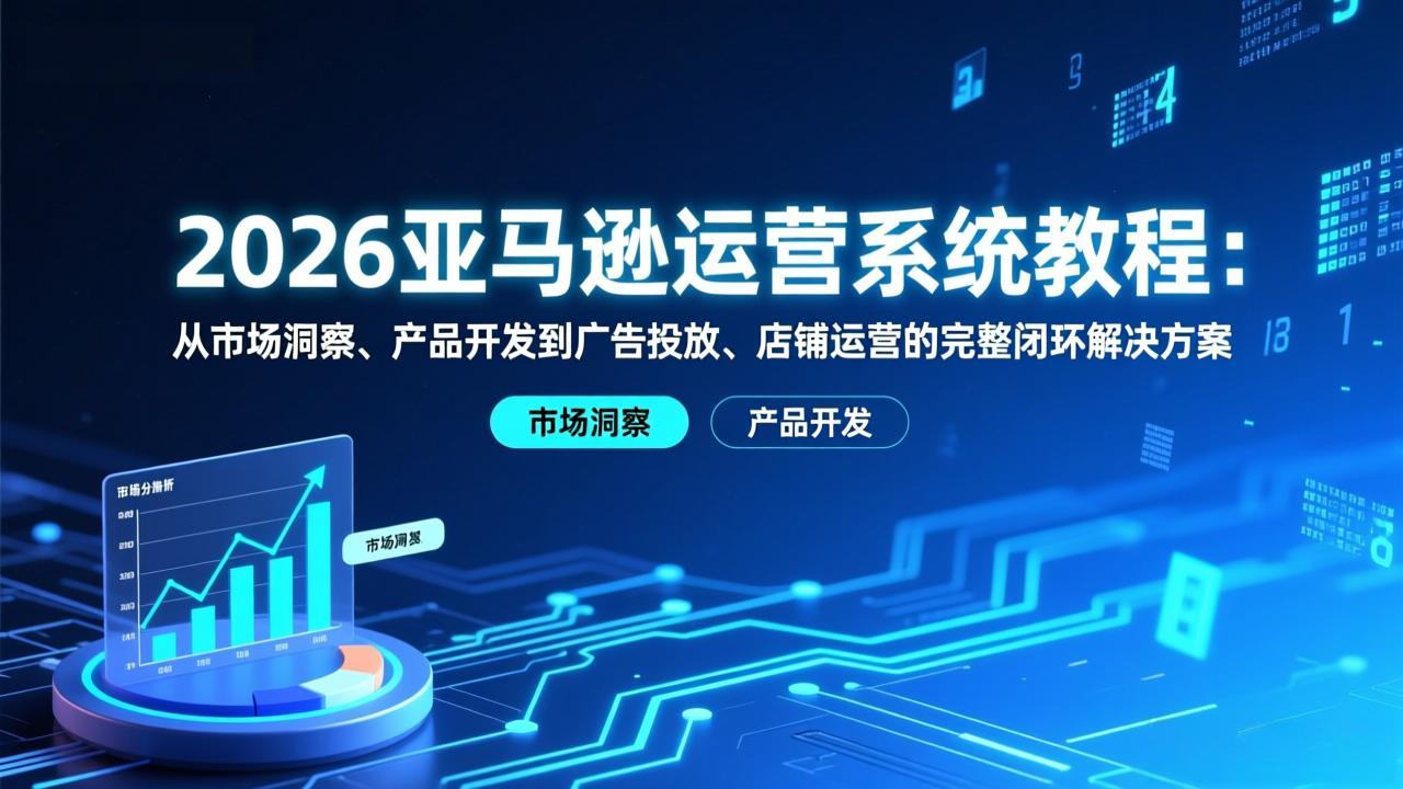 2026亚马逊运营系统教程：从市场洞察、产品开发到广告投放、店铺运营的完整闭环解决方案-卿云社