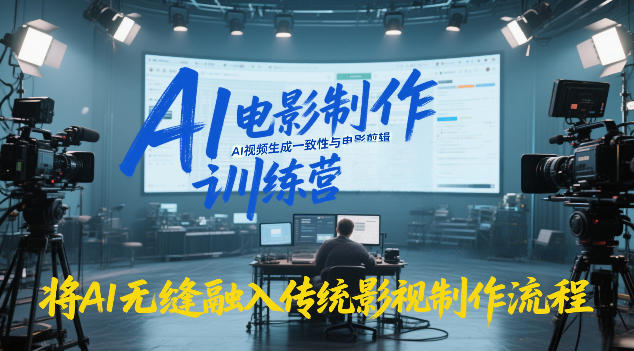 AI电影制作训练营，掌握AI视频生成一致性与电影剪辑，将AI无缝融入传统影视制作流程-卿云社