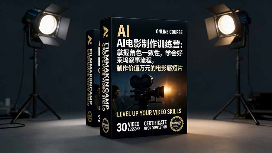 AI电影制作训练营：掌握角色一致性，学会好莱坞叙事流程，制作价值万元的电影感短片-卿云社