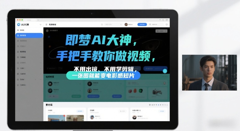 即梦AI大神手把手教你做视频，不用出镜、不用学剪辑，一张图就能变电影感短片-卿云社
