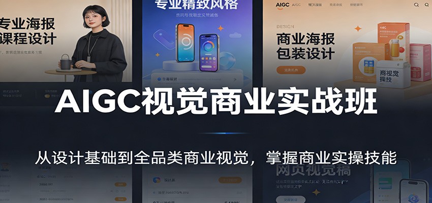 AIGC视觉商业实战班：从设计基础到全品类商业视觉，掌握商业实操技能-卿云社