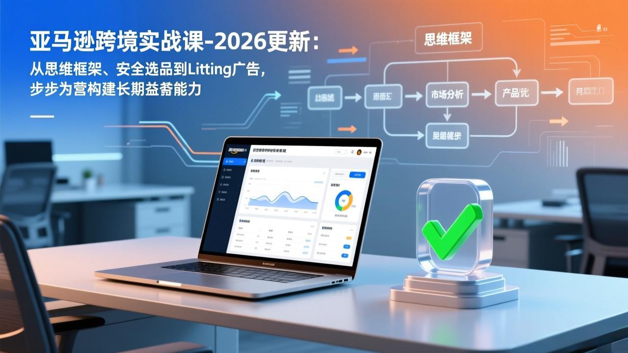 亚马逊跨境实战课-2026更新：从思维框架、安全选品到Listing广告，步步为营构建长期盈利能力-卿云社