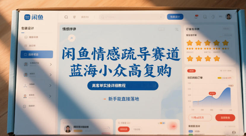 闲鱼情感疏导赛道，蓝海小众高复购，高客单实操详细教程，新手能直接落地-卿云社