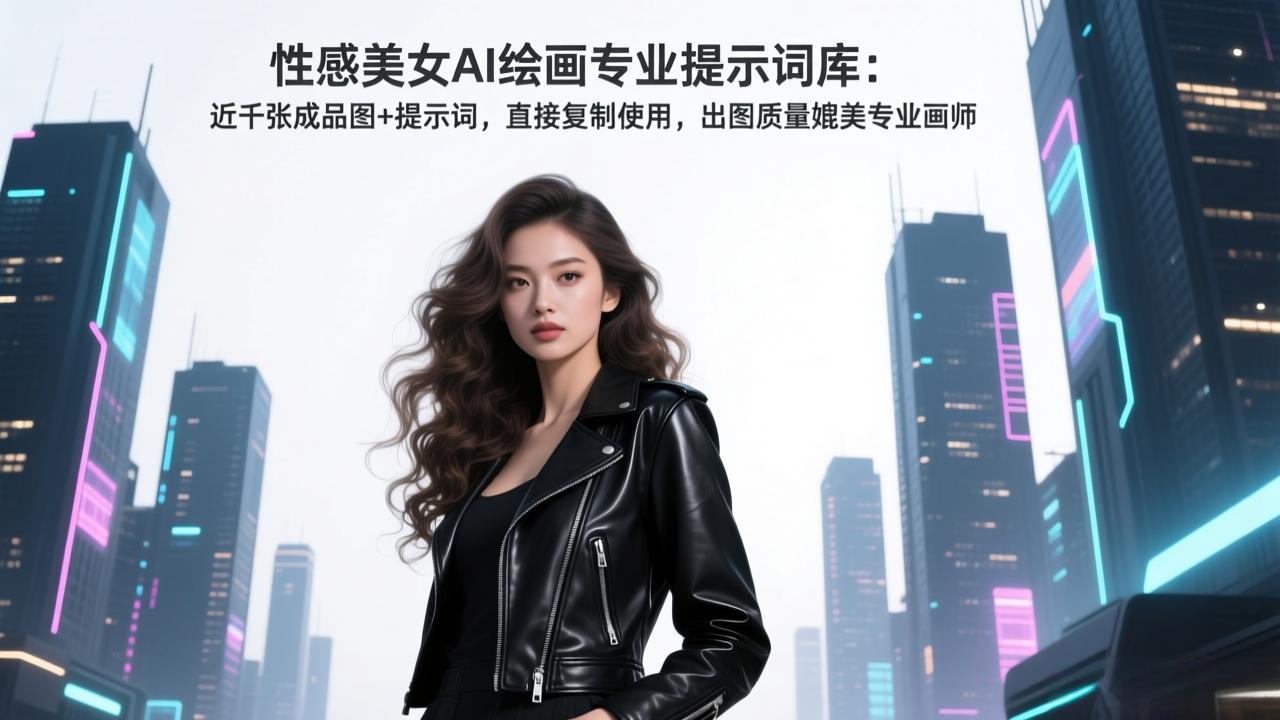 性感美女AI绘画专业提示词库：近千张成品图+提示词，直接复制使用，出图质量媲美专业画师-卿云社