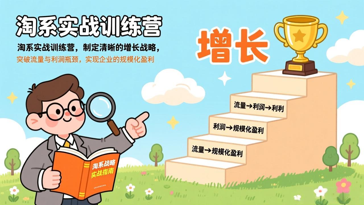淘系实战训练营，制定清晰的增长战略，突破流量与利润瓶颈，实现企业的规模化盈利-卿云社