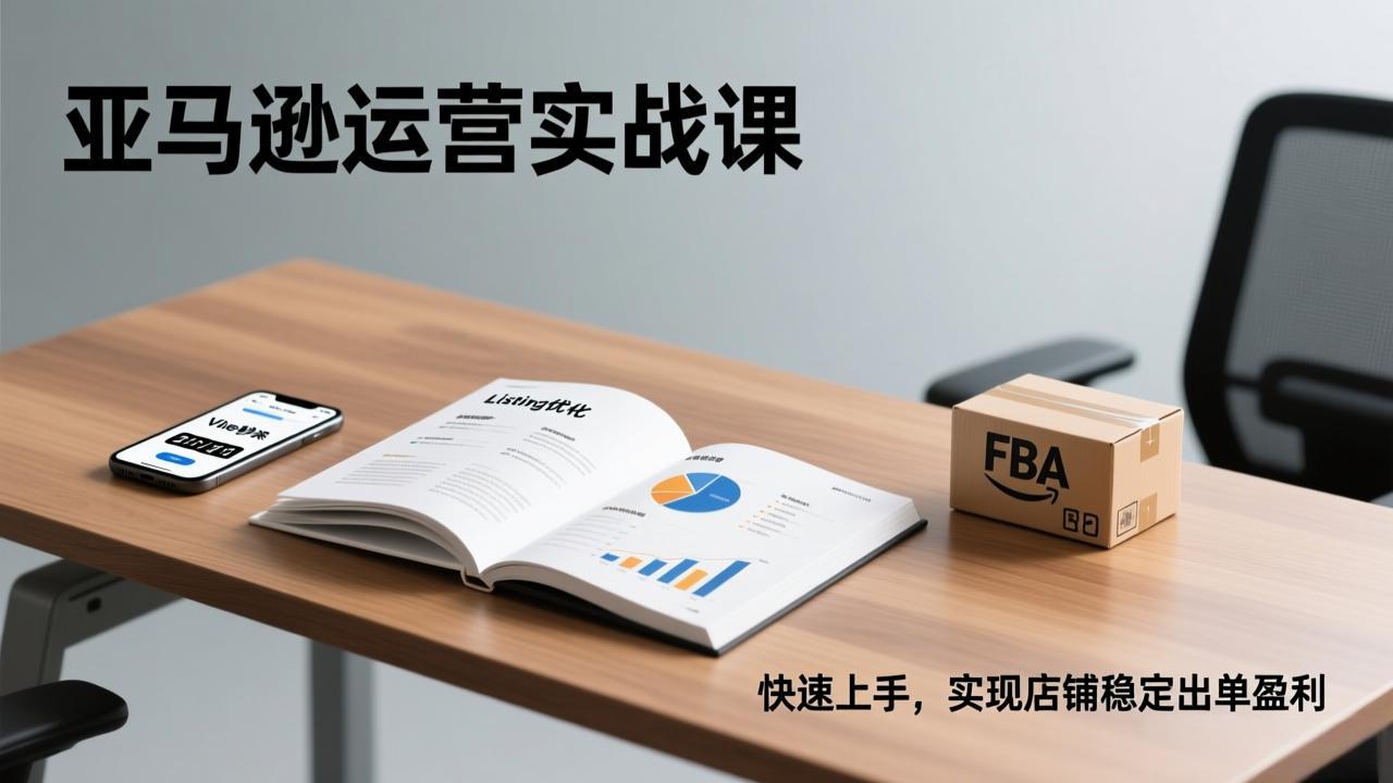 亚马逊运营实战课，Listing优化、Vine秒杀、FBA发货，快速上手，实现店铺稳定出单盈利-卿云社