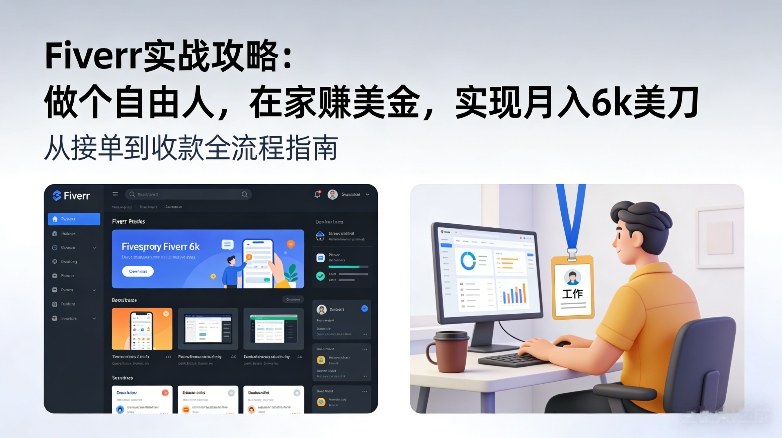 Fiverr实战攻略，做个自由人，在家賺美金，实现月入6k美刀-卿云社