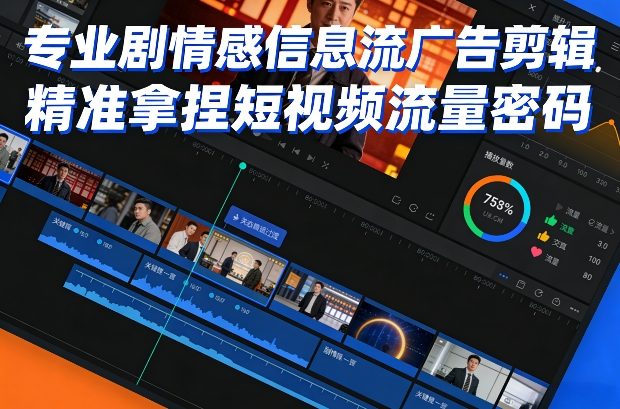 专业剧情感信息流广告剪辑，精准拿捏短视频流量密码-卿云社