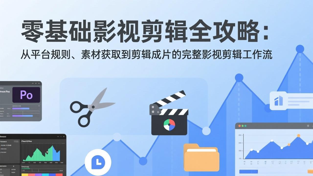零基础影视剪辑全攻略：从平台规则、素材获取到剪辑成片的完整影视剪辑工作流-卿云社
