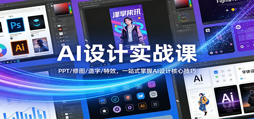 AI设计实战课：PPT/修图/造字/特效，一站式掌握AI设计核心技巧-卿云社