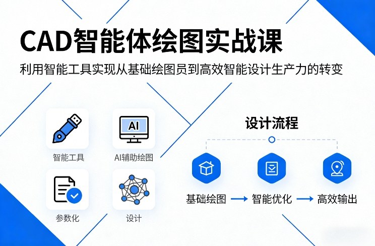 CAD智能体绘图实战课，利用智能工具，实现从基础绘图员到高效智能设计生产力的转变-卿云社