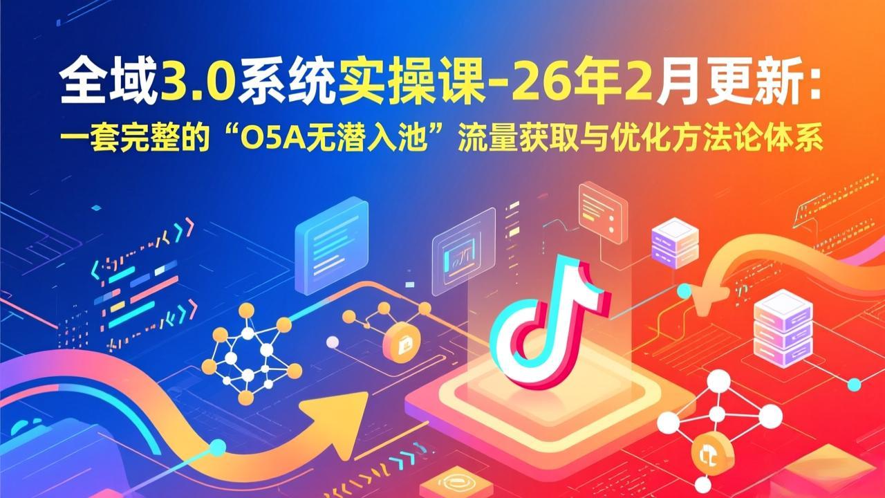 全域3.0系统实操课-26年2月更新：一套完整的“O5A无潜入池”流量获取与优化方法论体系-卿云社