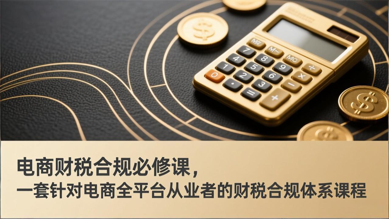 电商财税合规必修课，是一套针对电商全平台从业者的财税合规体系课程-卿云社