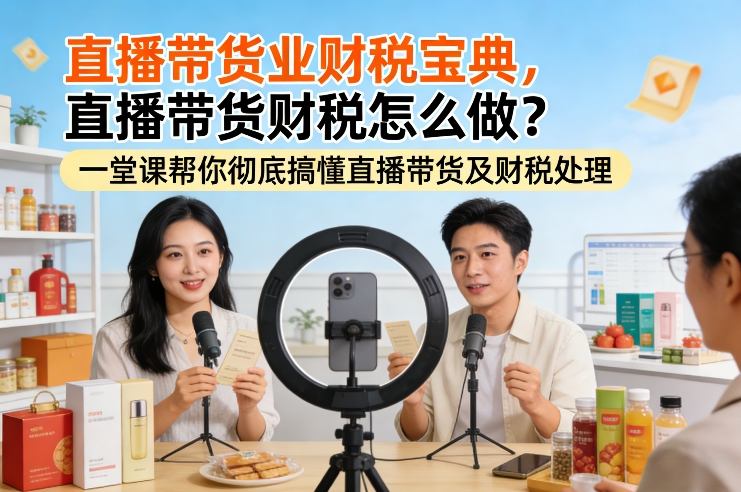 直播带货业财税宝典，直播带货财税怎么做？一堂课帮你彻底搞懂直播带货及财税处理-卿云社