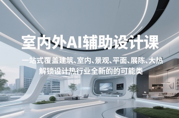 室内外AI设计课，一站式覆盖建筑、室内、景观、平面、展陈五大热门品类，解锁设计行业的全新可能-卿云社