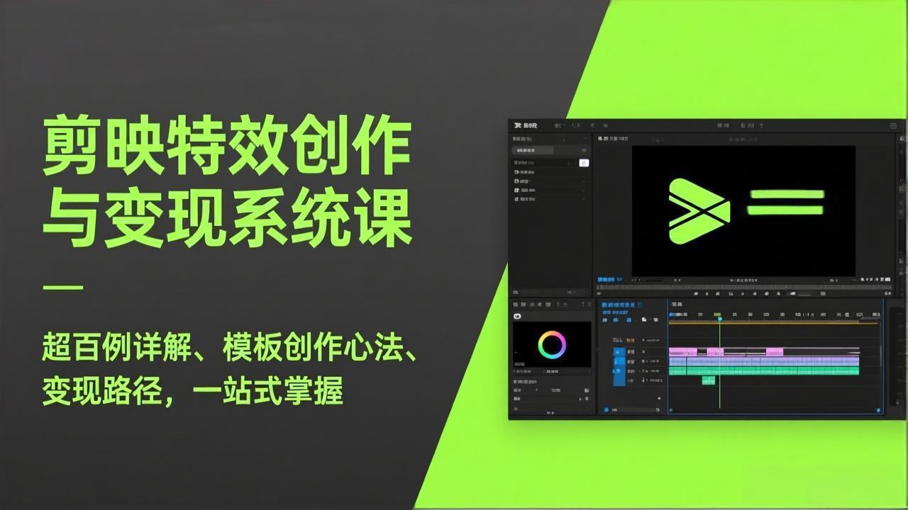 剪映特效创作与变现系统课，超百例详解、模板创作心法、变现路径，一站式掌握-卿云社