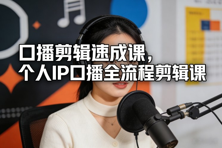 口播剪辑速成课，个人IP口播全流程剪辑课-卿云社