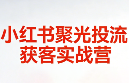 永曜·小红书聚光投流获客实战营-卿云社