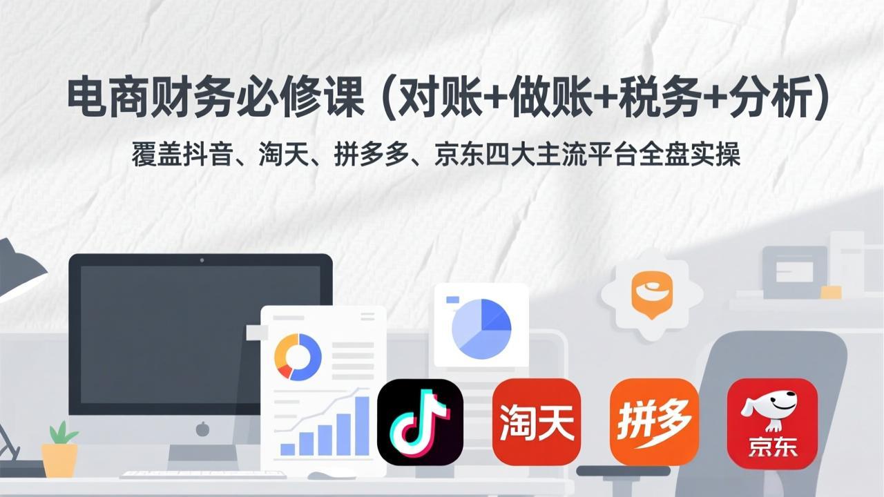 电商财务必修课(对账+做账+税务+分析-卿云社