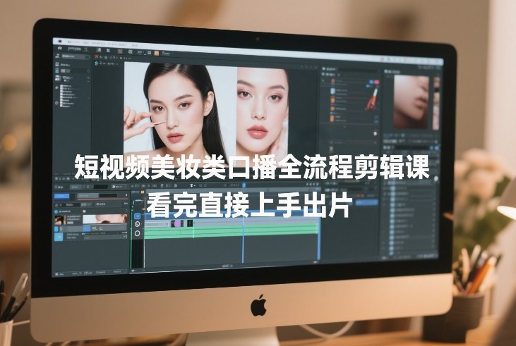 短视频美妆类口播全流程剪辑课，看完直接上手出片-卿云社
