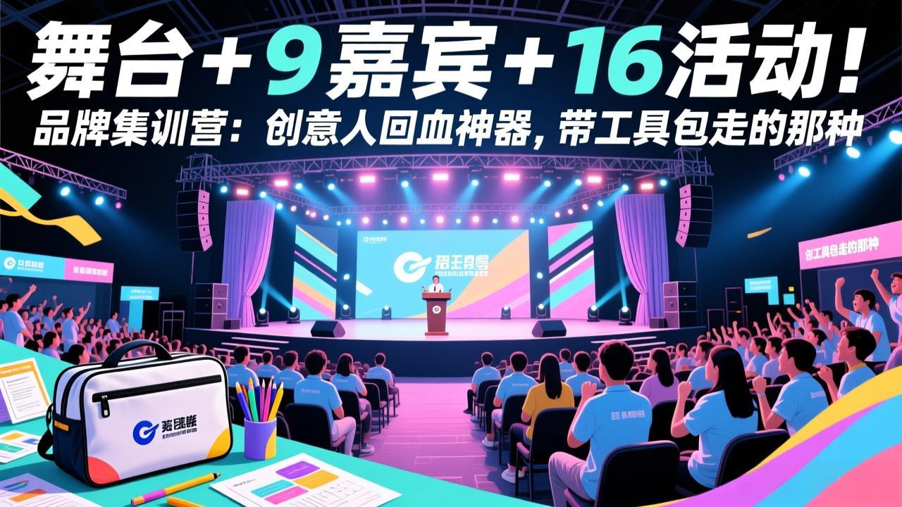 舞台 + 9 嘉宾 + 16 活动！品牌集训营：创意人回血神器，带工具包走的那种-卿云社