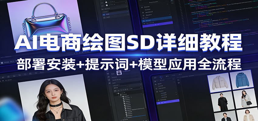AI电商绘图SD详细教程：部署安装+提示词+模型应用全流程-卿云社