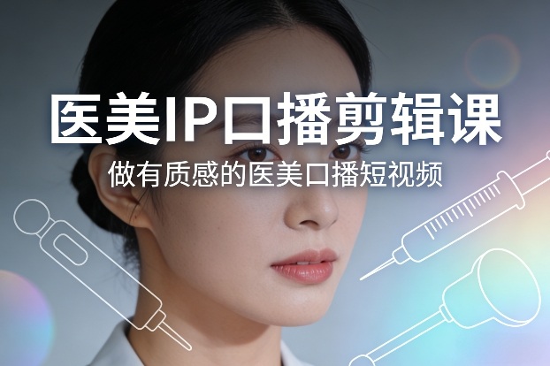 医美IP口播剪辑课，做有质感的医美口播短视频-卿云社