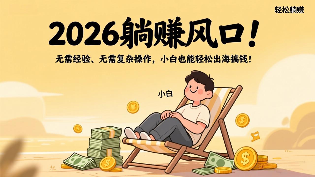 2026躺赚风口！无需经验、无需复杂操作，小白也能轻松出海搞钱！-卿云社
