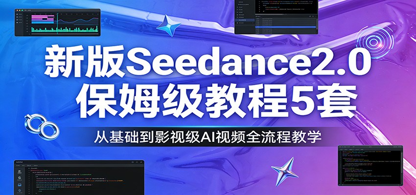 新版Seedance2.0保姆级教程5套：从基础到影视级AI视频全流程教学-卿云社