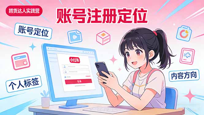 小红书带货达人实战营：账号注册定位、内容创作、选品策略、带货技巧、流量运营等-卿云社