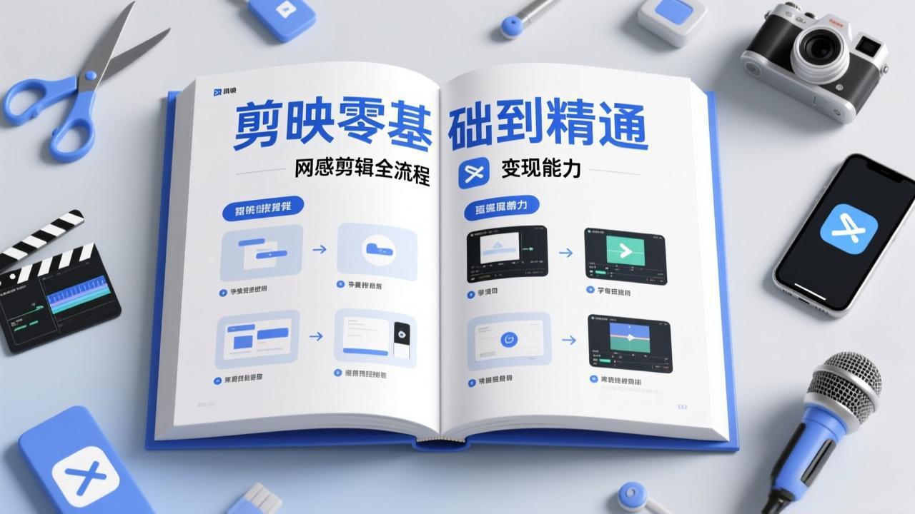 剪映零基础也能快速上手，从入门到精通掌握网感剪辑全流程，掌握能直接变现的剪辑能力-卿云社