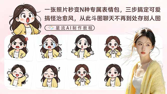 一张照片秒变N种专属表情包，三步搞定可爱搞怪治愈风，从此斗图聊天不再到处存别人图-卿云社