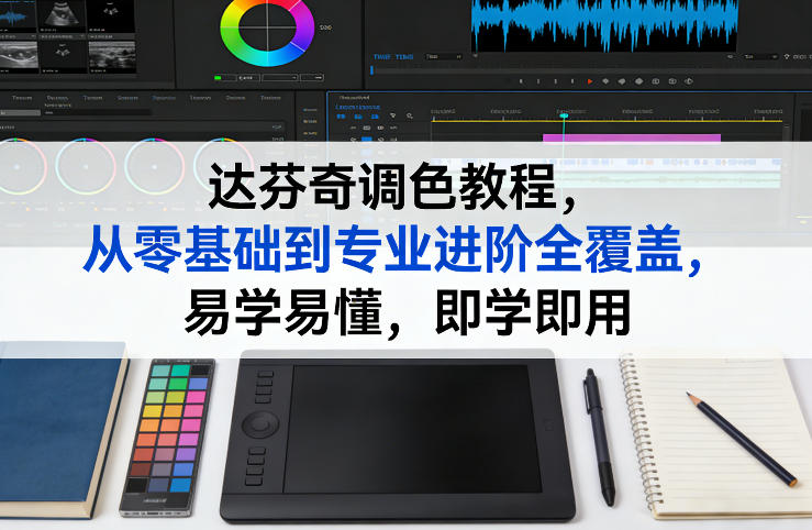 达芬奇调色教程，从零基础到专业进阶全覆盖，易学易懂，即学即用-卿云社