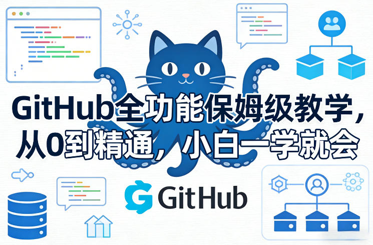 GitHub全功能保姆级教学，从0到精通，小白一学就会-卿云社