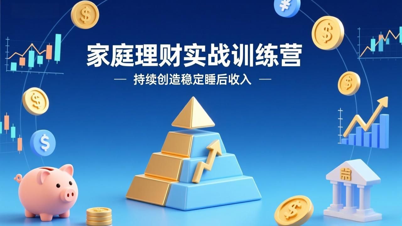 家庭理财实战训练营：从0到1建体系，三阶进阶层层递进，助你持续创造稳定睡后收入-卿云社
