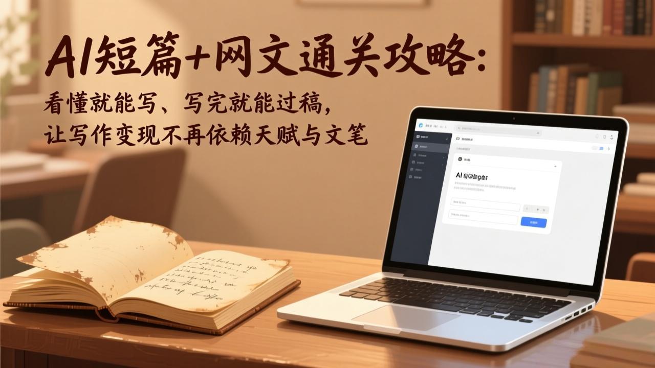 AI短篇+网文通关攻略：看懂就能写、写完就能过稿，让写作变现不再依赖天赋与文笔-卿云社