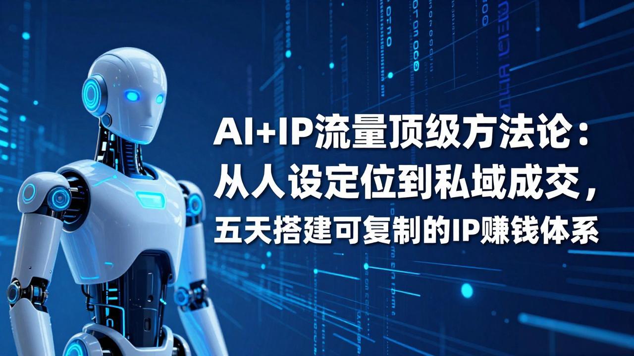 AI+IP顶级方法论：从人设定位到私域成交，五天搭建可复制的IP赚钱体系-卿云社