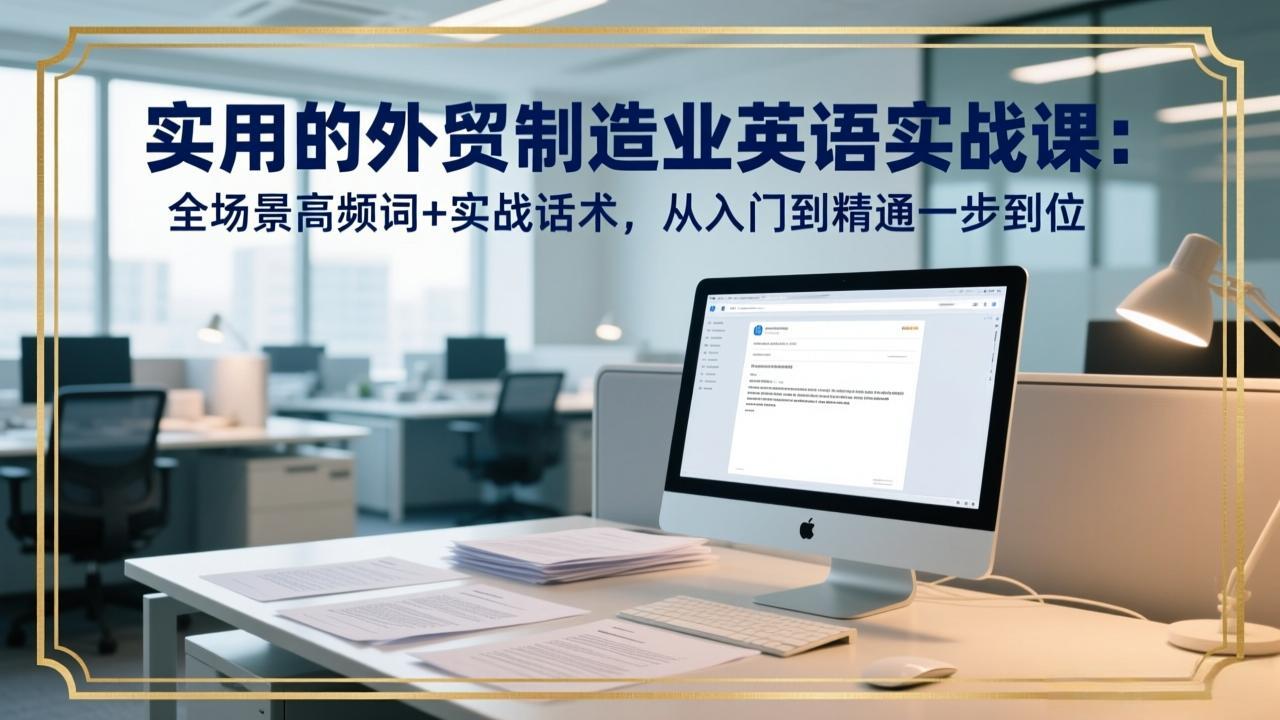 实用的外贸制造业英语实战课：全场景高频词+实战话术，从入门到精通一步到位-卿云社