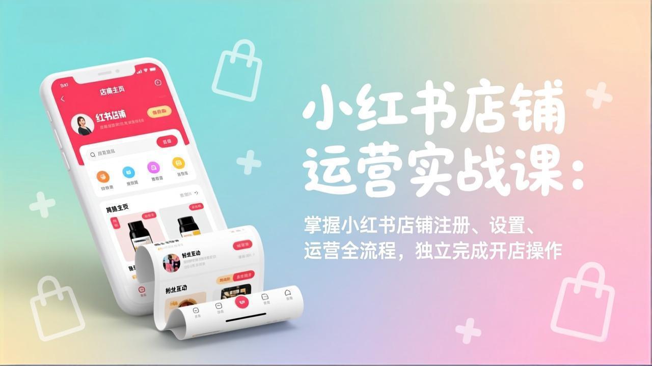 小红书店铺运营实战课：掌握小红书店铺注册、设置、运营全流程，独立完成开店操作-卿云社
