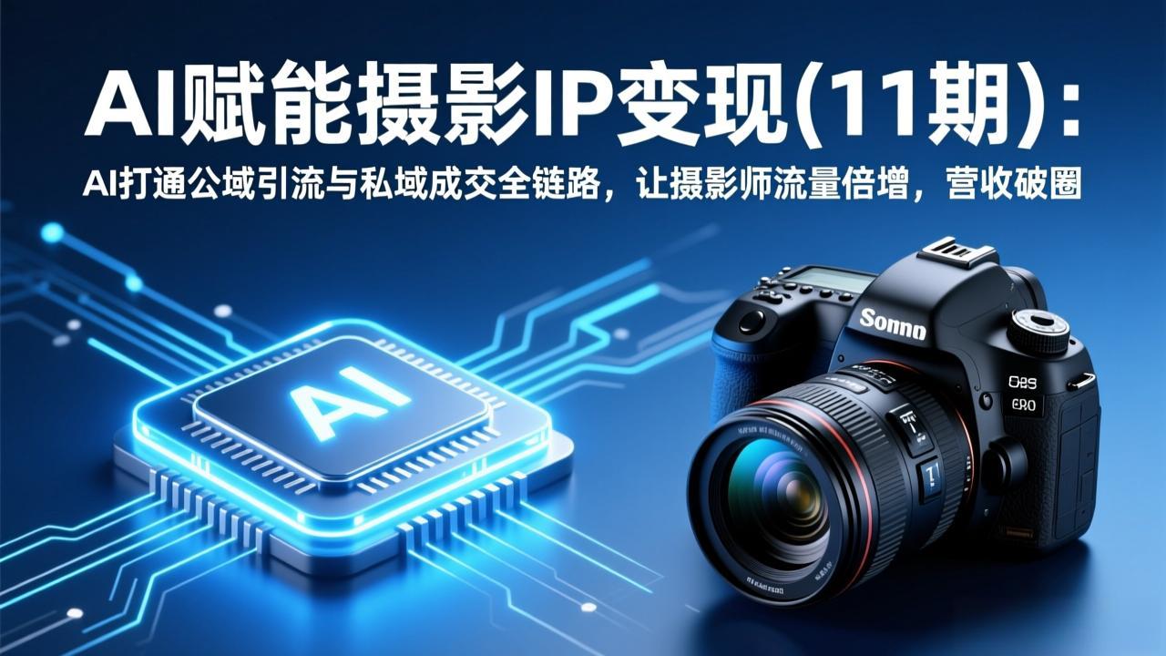 AI赋能摄影IP变现(11期-卿云社