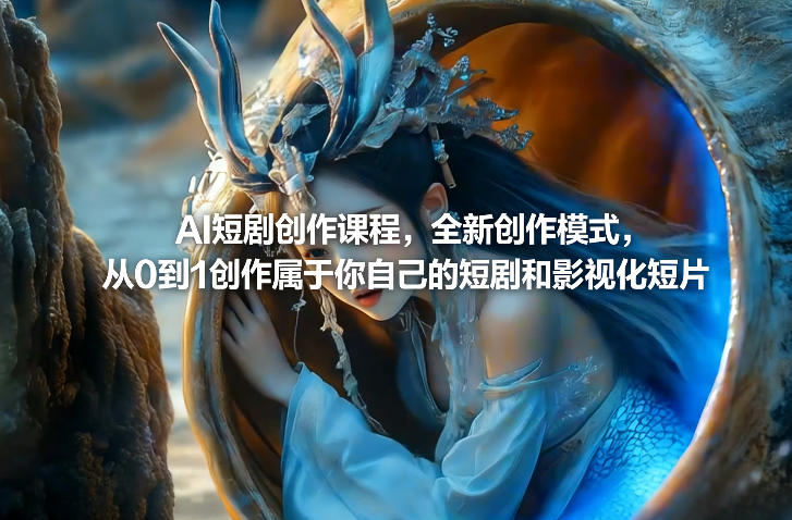 AI短剧创作课程，全新创作模式，从0到1创作属于你自己的短剧和影视化短片-卿云社