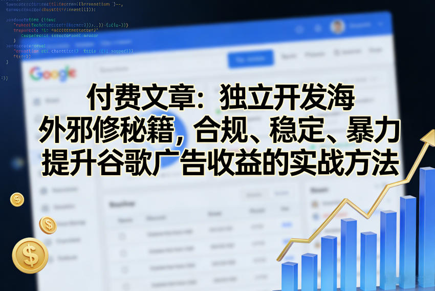 付费文章：独立开发海外邪修秘籍，合规、稳定、暴力提升谷歌广告收益的实战方法-卿云社
