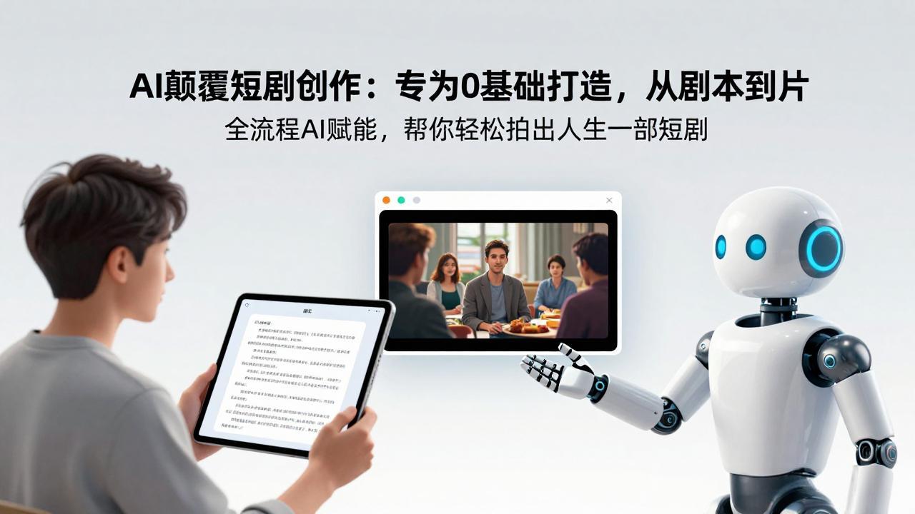 AI颠覆短剧创作：专为0基础打造，从剧本到成片全流程AI赋能，帮你轻松拍出人生第一部短剧-卿云社
