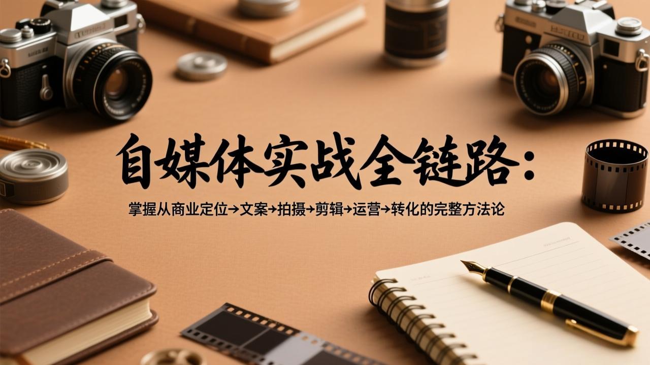自媒体实战全链路：掌握从商业定位→文案→拍摄→剪辑→运营→转化的完整方法论-卿云社