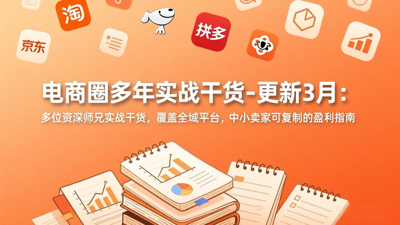 电商圈多年实战干货-更新3月：多位资深师兄实战干货，覆盖全域平台，中小卖家可复制的盈利指南-卿云社