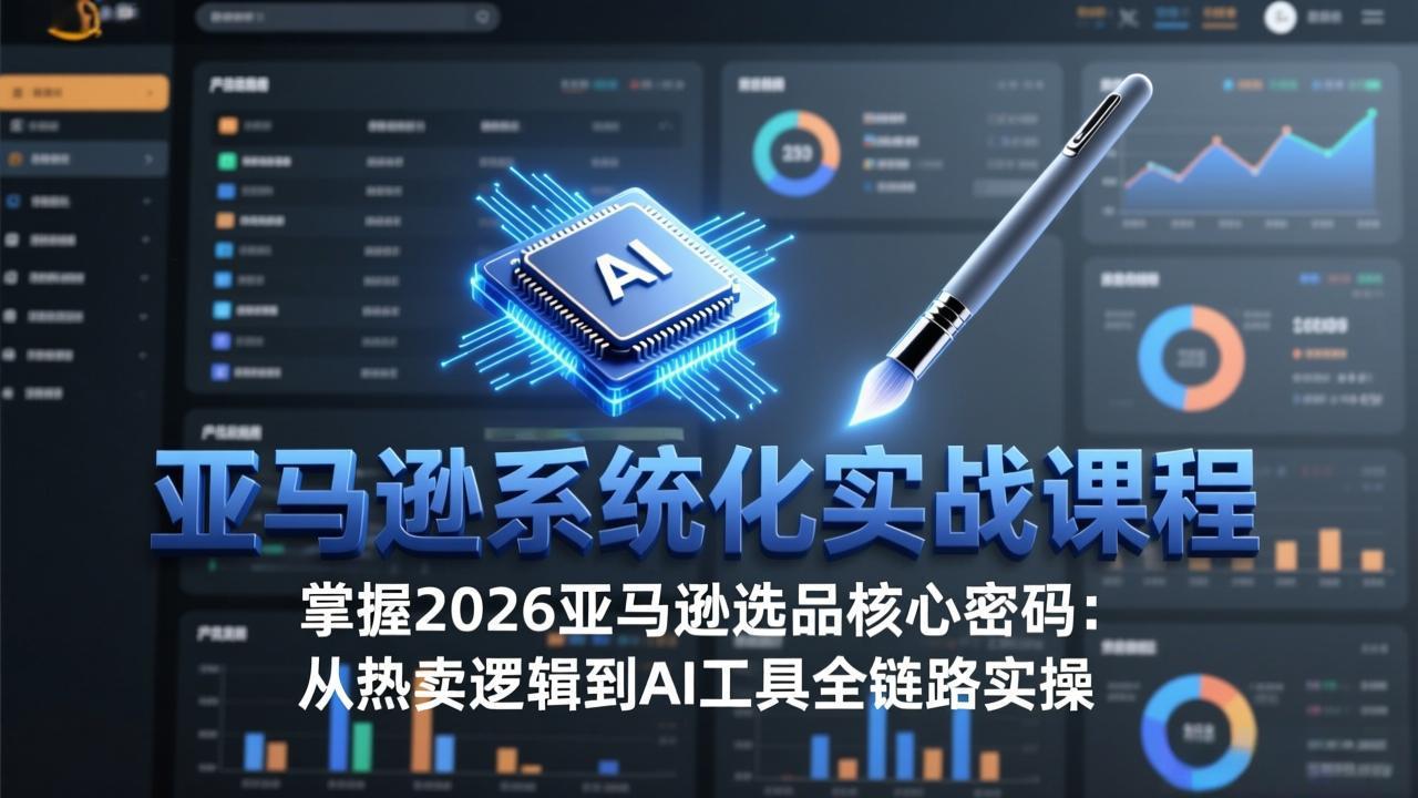 亚马逊系统化实战课-更新3月：2026最新选品方法论，从热卖原因分析到AI作图，提升选品成功率-卿云社
