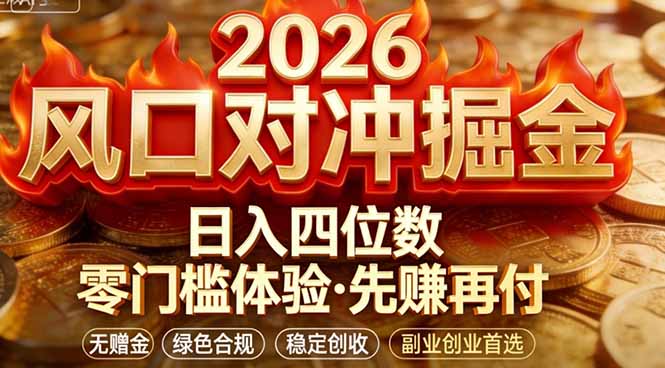 2026美金对冲套利，无赠金对冲策略保驾护航，低门槛易上手实操。单人单日收益2000+-卿云社