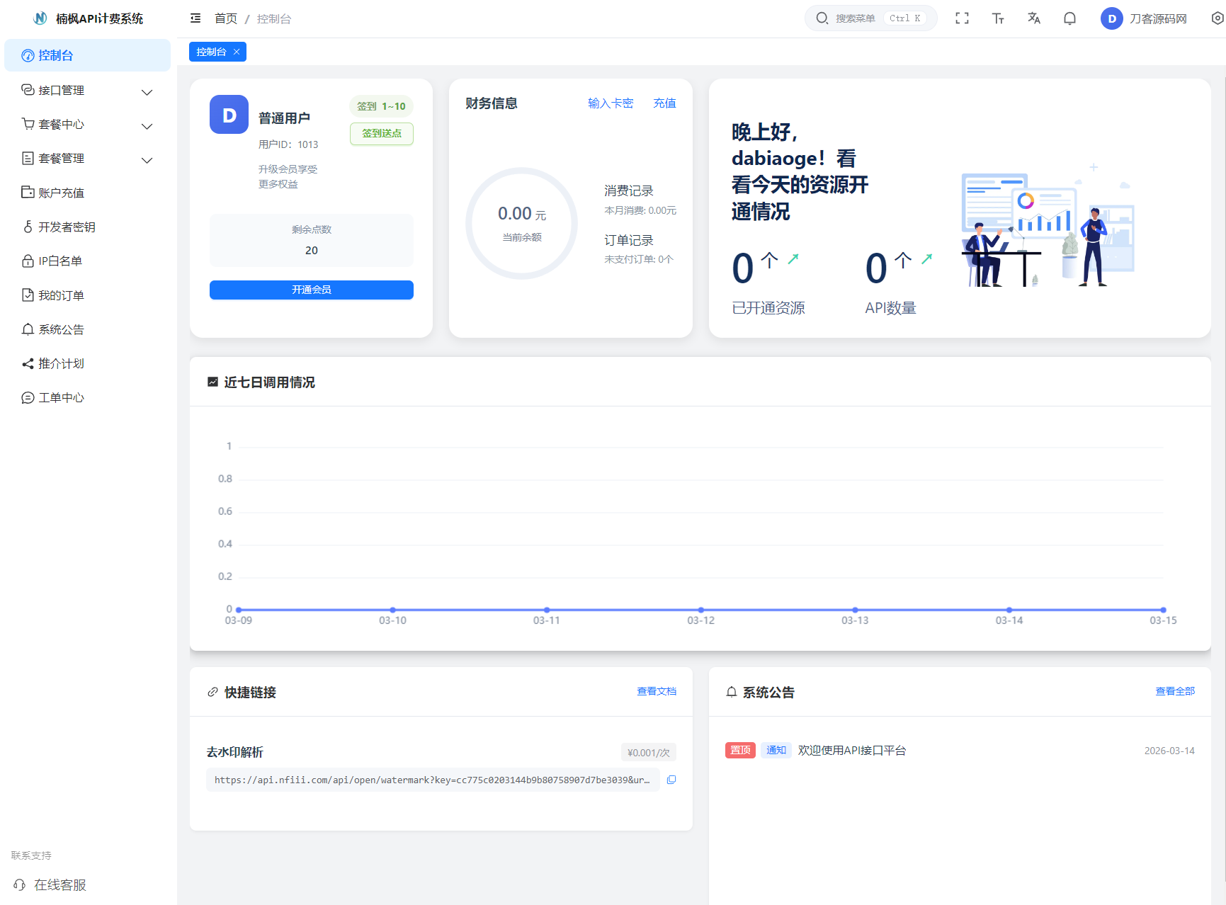 2026全新UI解析计费系统源码 附教程-卿云社